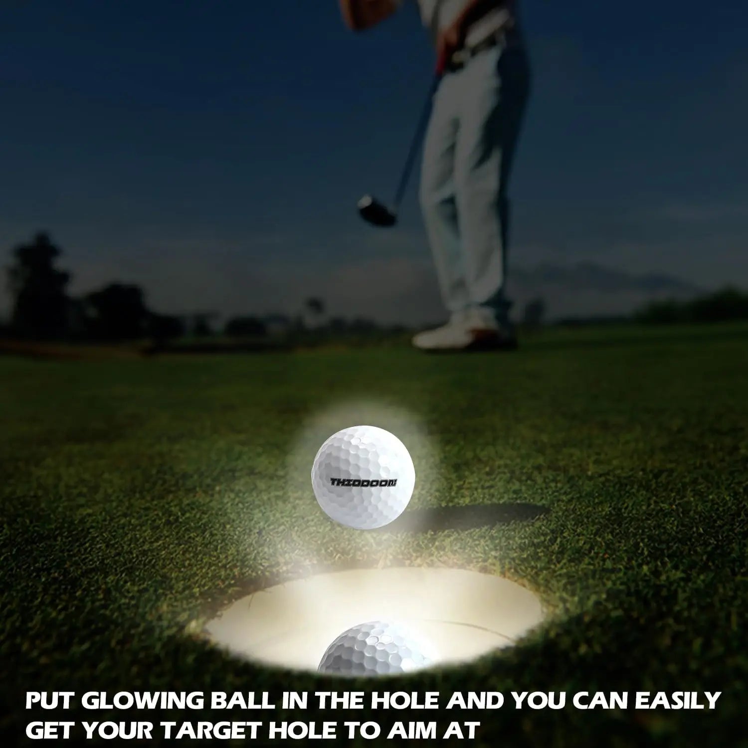 Glow in The Dark LED Golf Balls Set - 6 Pack with Multi-Colors for Night Play, Perfect Gift for All Ages