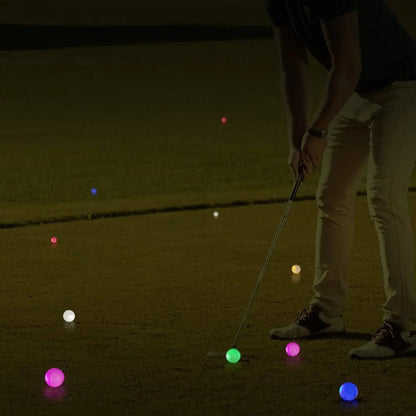 Glow in The Dark LED Golf Balls Set - 6 Pack with Multi-Colors for Night Play, Perfect Gift for All Ages